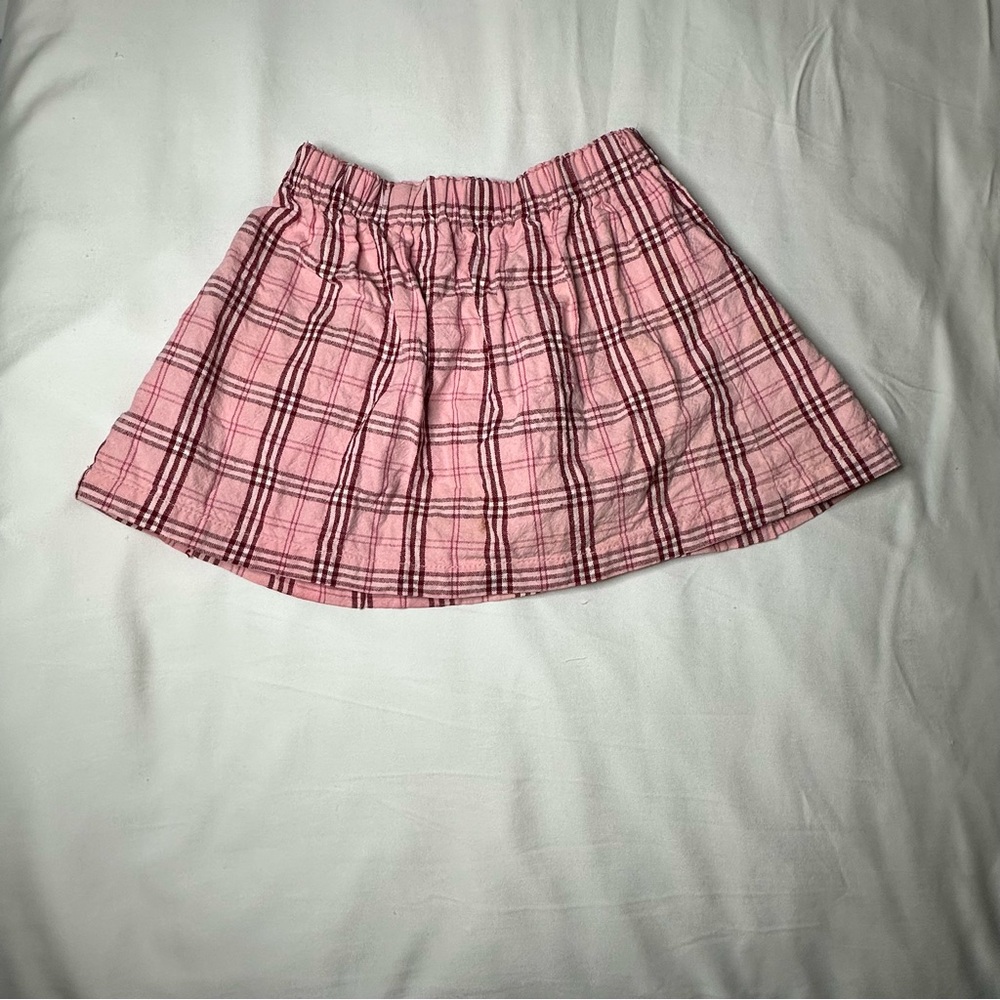 Elfin Doll Kids Casual Pink and Black Pleated Mini Skater Skirt 80/12-18M